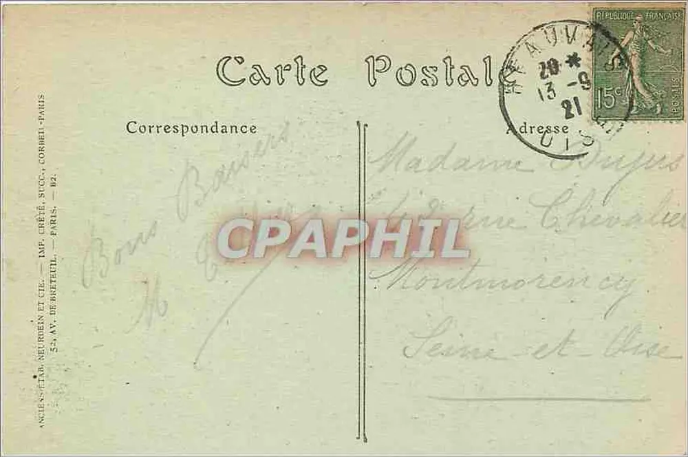 Beauvais — O Hotel de Ville — editor JND, n°23 - Verso