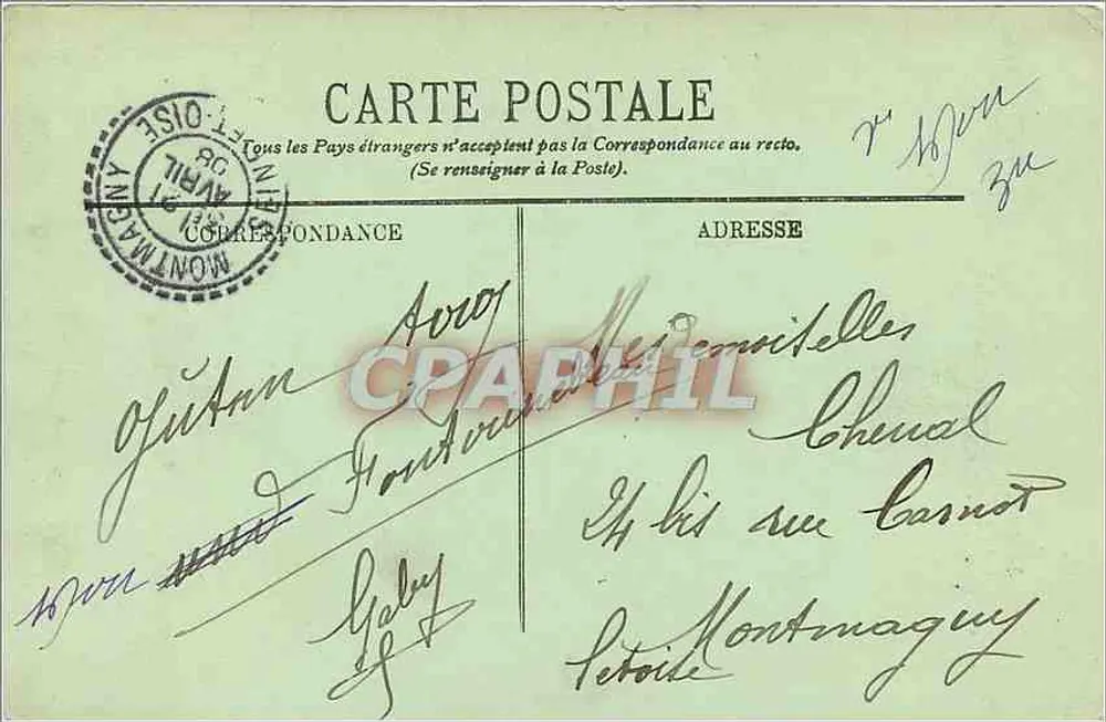 Fontainebleau — Perspectiva sobre o Lago — LL. — n°385 - Verso