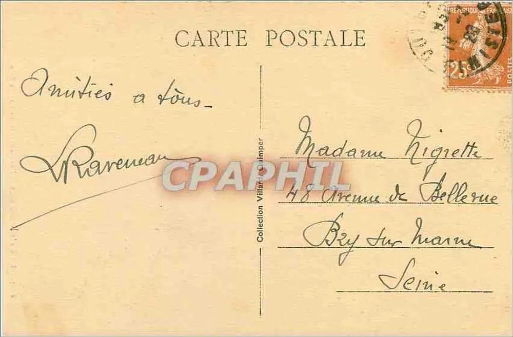 Pointe du Raz - The Currents of Raz de Sein — publisher not visible, series number 6595 - Back