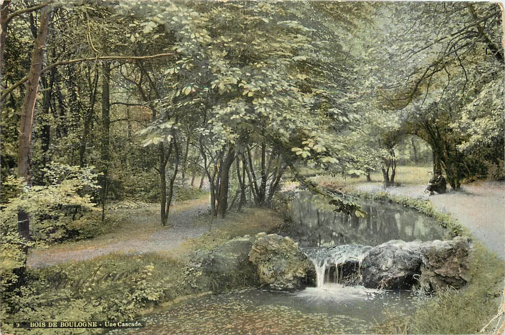 Bois de Boulogne — Uma Cascata — editor desconhecido, n°9 - Frente