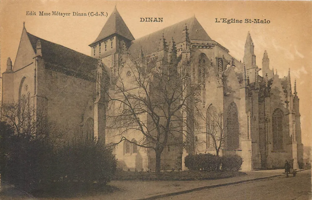 Dinan — A Igreja de São Malo — Edit. Mme Métayer Dinan (C-d-N.) - Frente