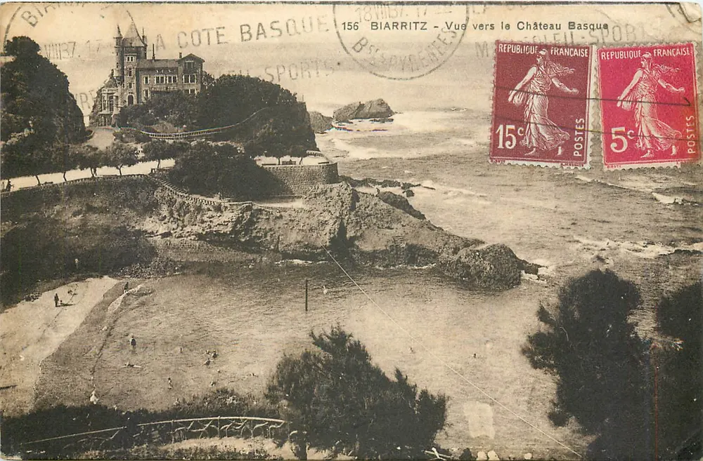 Biarritz — Vista em direção ao Castelo Basco — Edição Sports - Frente