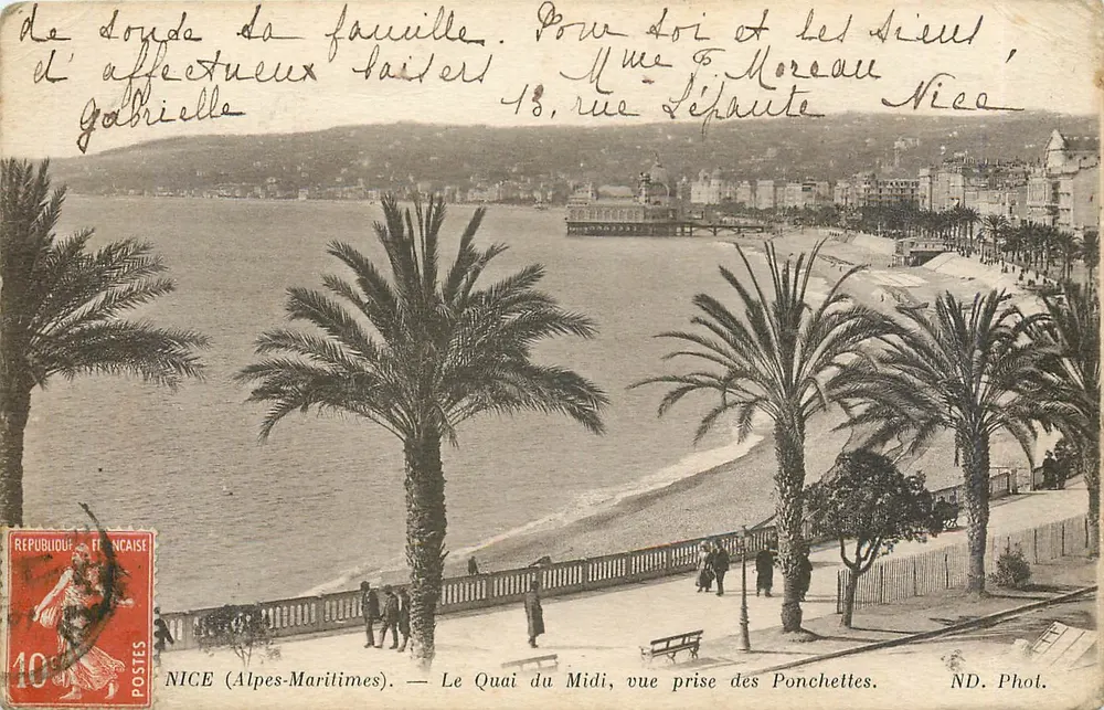 NICE (Alpes-Maritimes) — Der Quai du Midi, Blick vom Ponchettes — ND. Phot. - Vorderseite