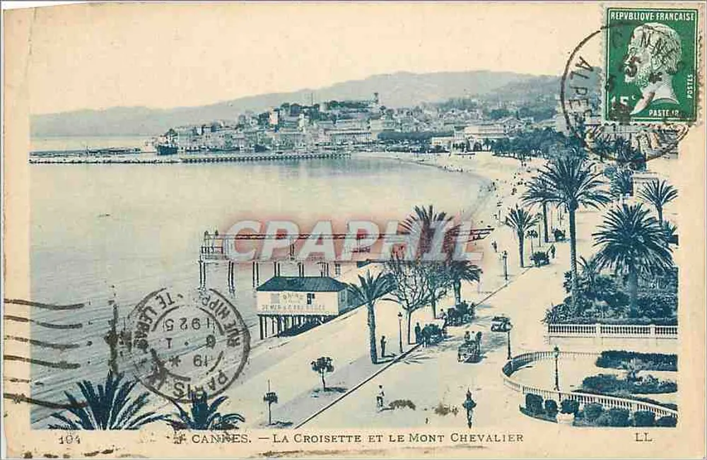 CANNES — LA CROISSETTE ET LE MONT CHEVALIER — LL, n° 104 - Recto
