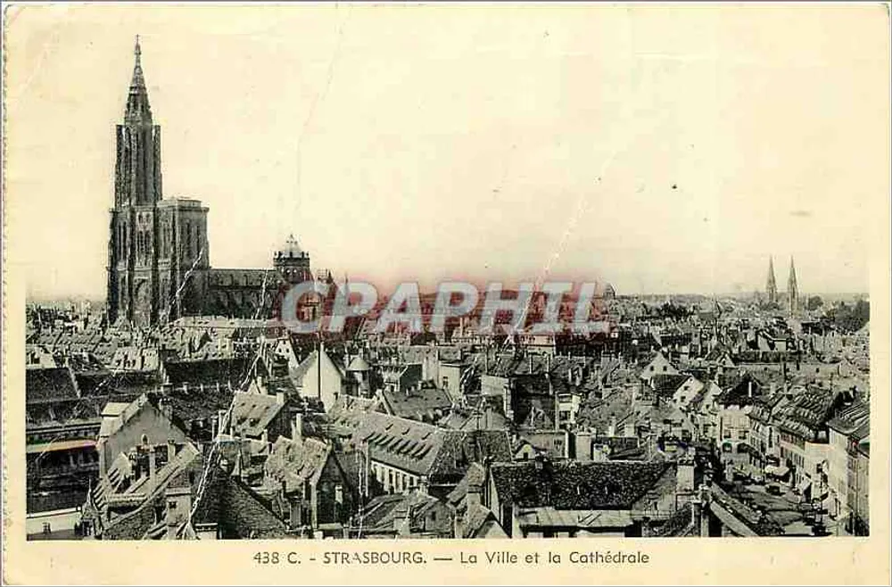 Strasbourg — La Ville et la Cathédrale — Strasphil, n° 438 C - Recto