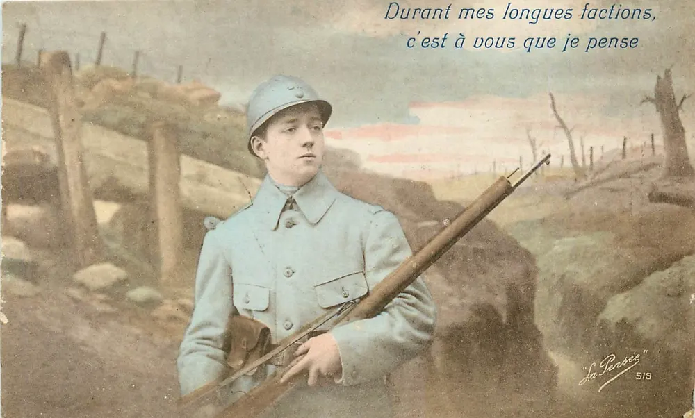 Soldat in Uniform — Schlachtfeld — La Paresse 519 - Vorderseite