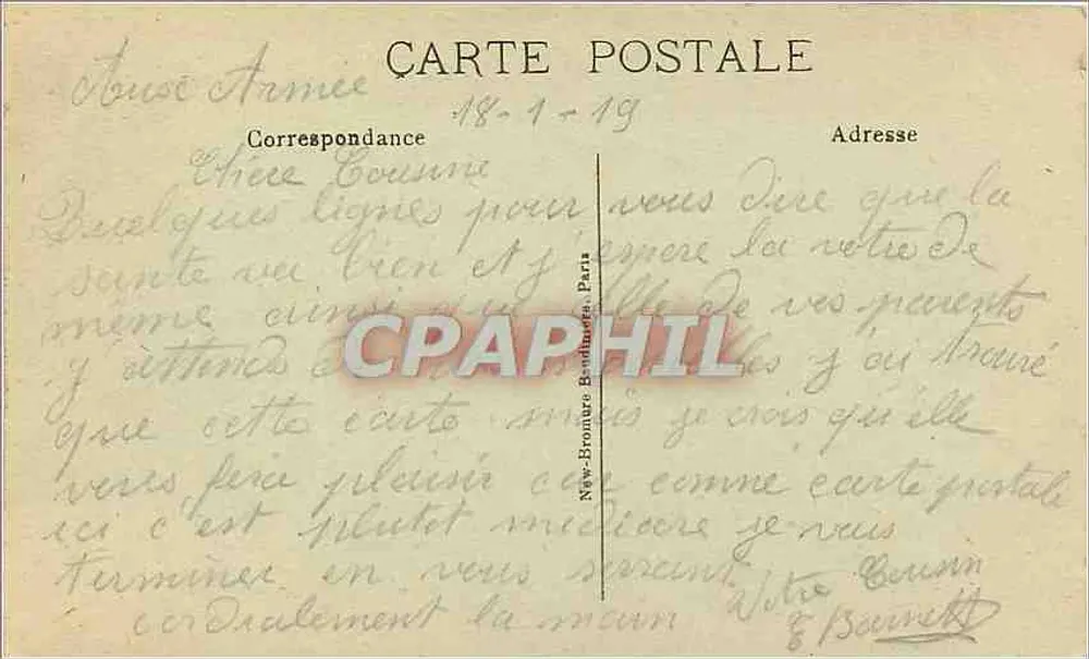 Soldat in Uniform — Schlachtfeld — La Paresse 519 - Rückseite