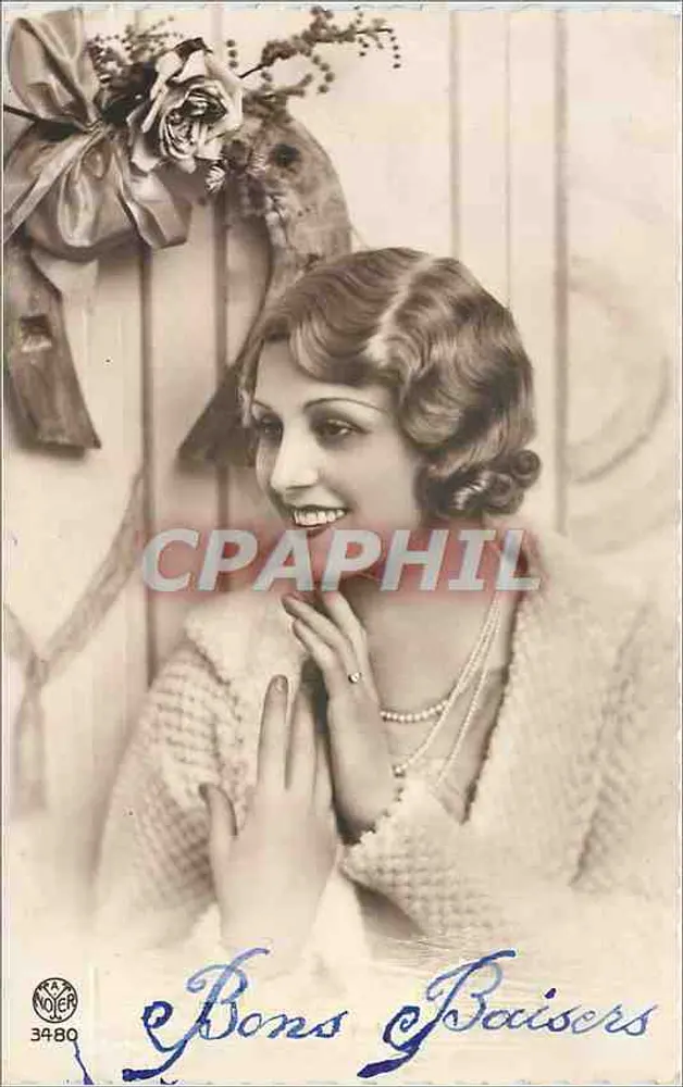 Mulher sorridente — carta postal de Nojép — n° 3480 - Frente