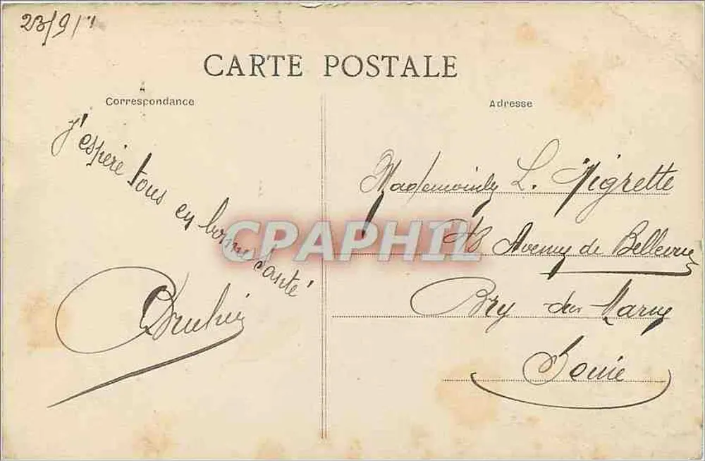 Arredores de ROYAN — Pontaillac — A Praia às cinco horas — Editora: n° 53 - Verso