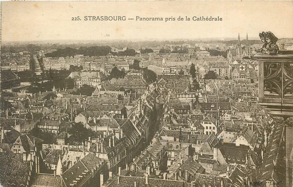 Estrasburgo — Panorama tirado da Catedral — Editor Lévy, n° 225 - Frente