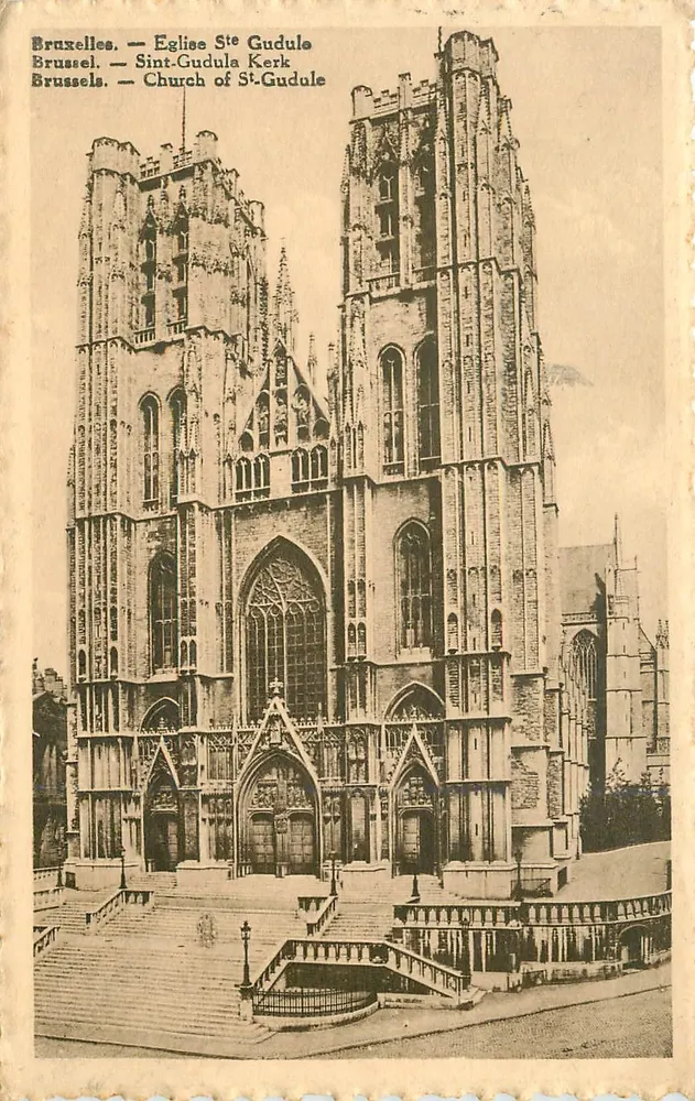 Bruxelas — Igreja de Santa Gudula — Edição Nezatty, n° 37 - Frente