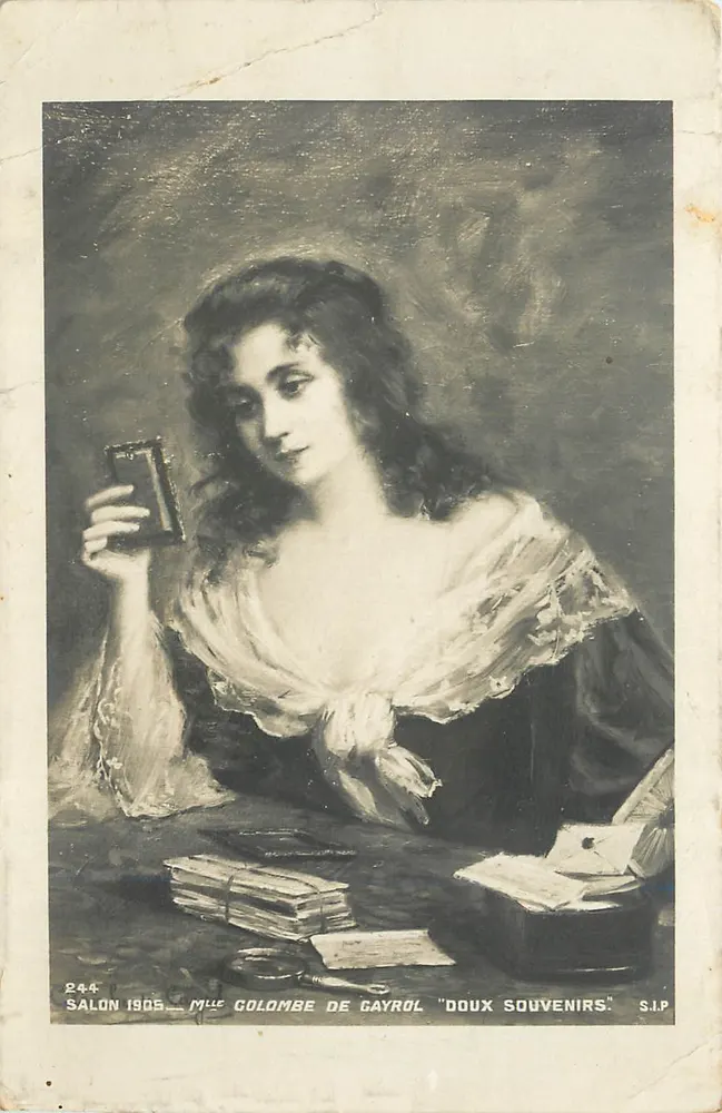 Mme Colombe de Gayrol — 'Doux Souvenirs' — Salon 1905, S.I.P., n°244 - Vorderseite