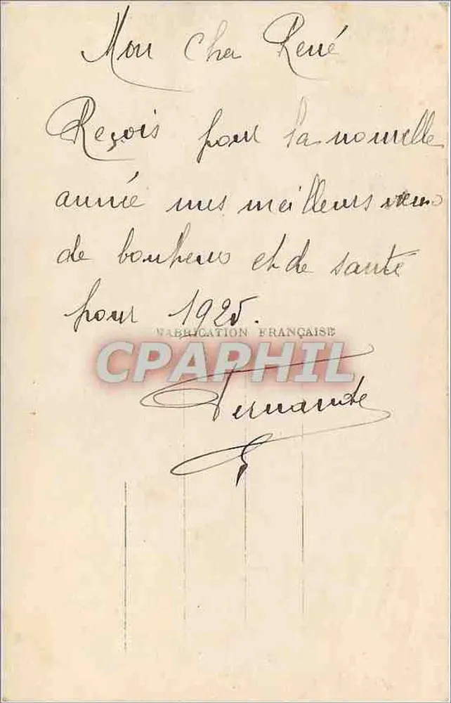 Mulher de pelúcia segurando rosas — Boa Ano — DEDÉ PARIS 1055 - Verso