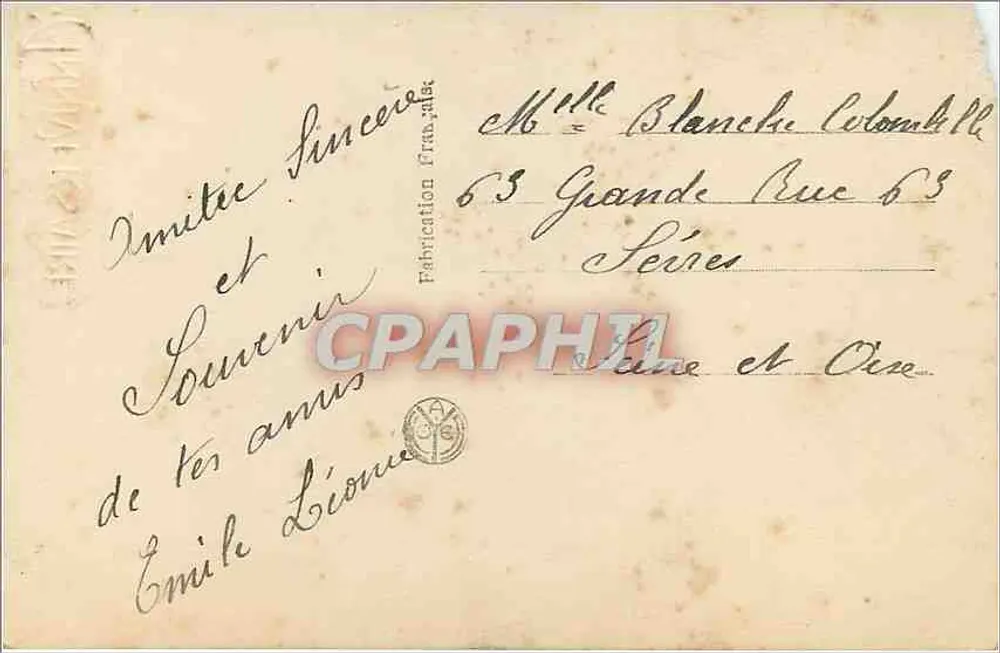 Aniversário — casal em traje de noite — Editor Stay Noyer, n° 3221 - Verso