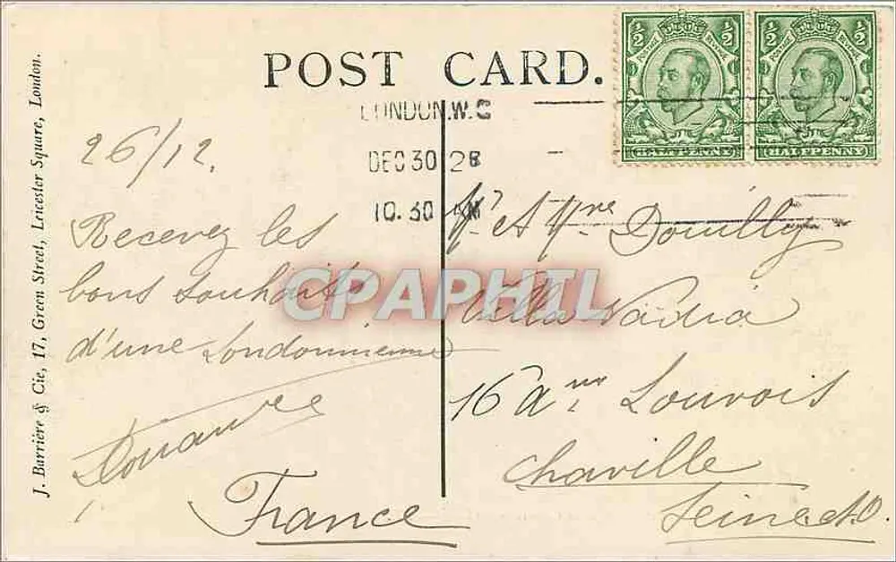 LONDRES — Les Offices de la Guerre et des Affaires Étrangères — LL. — N° 150 - Achterkant