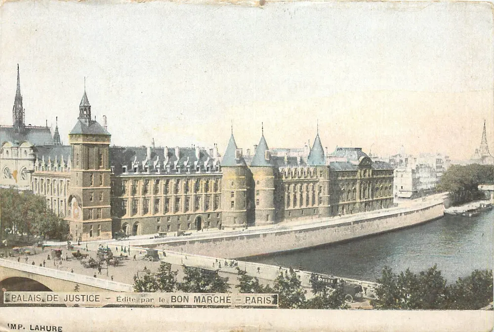Palácio de Justiça — Paris — editor Bon Marché - Frente