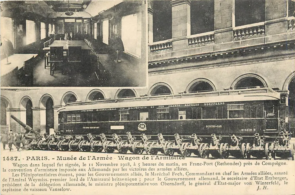 Wagon de l'Armistice — Musée de l'Armée, Paris — J. Hauser, Édit. - Recto