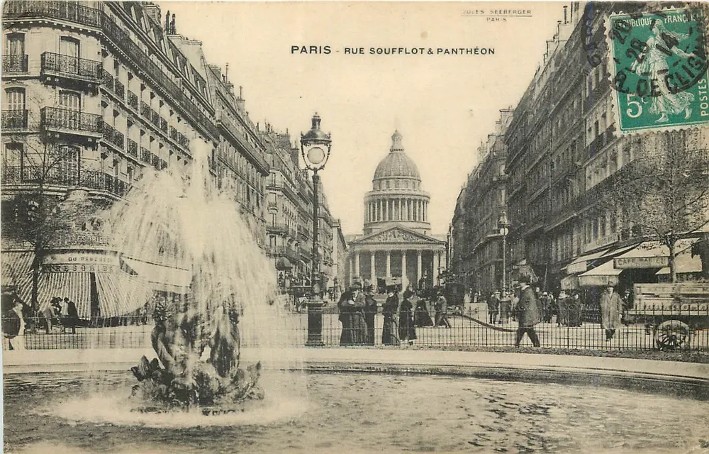 Paryż - Rue Soufflot i Panthéon — Jules Seiberger, Paryż - Awers