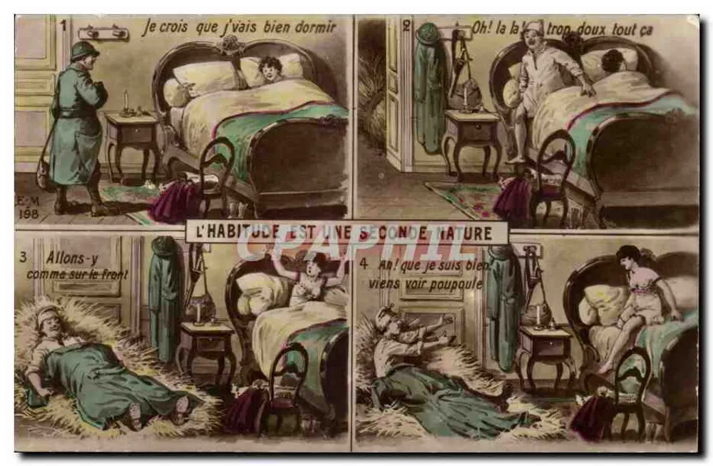 4 चित्रों की श्रृंखला — आदत एक दूसरी प्राकृति है — ई.एम. 1908 - आगे