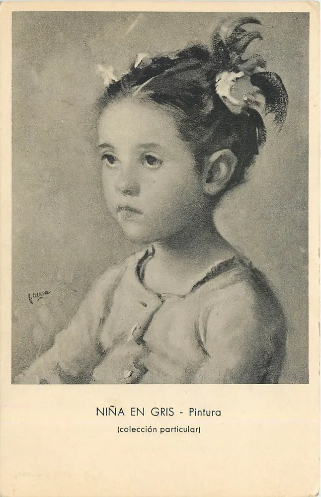 Niña en Gris - Pintura - Francisco Serra - Recto