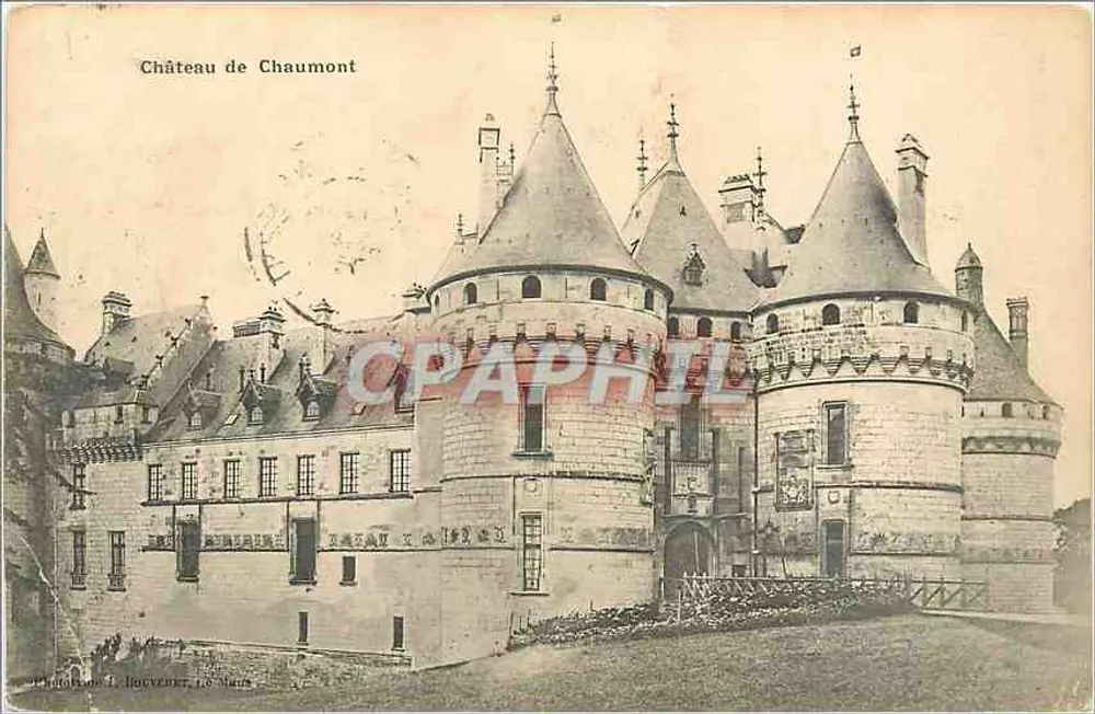 Castelo de Chaumont — vista do castelo — editor L. Bourvenet, 10ª série - Frente
