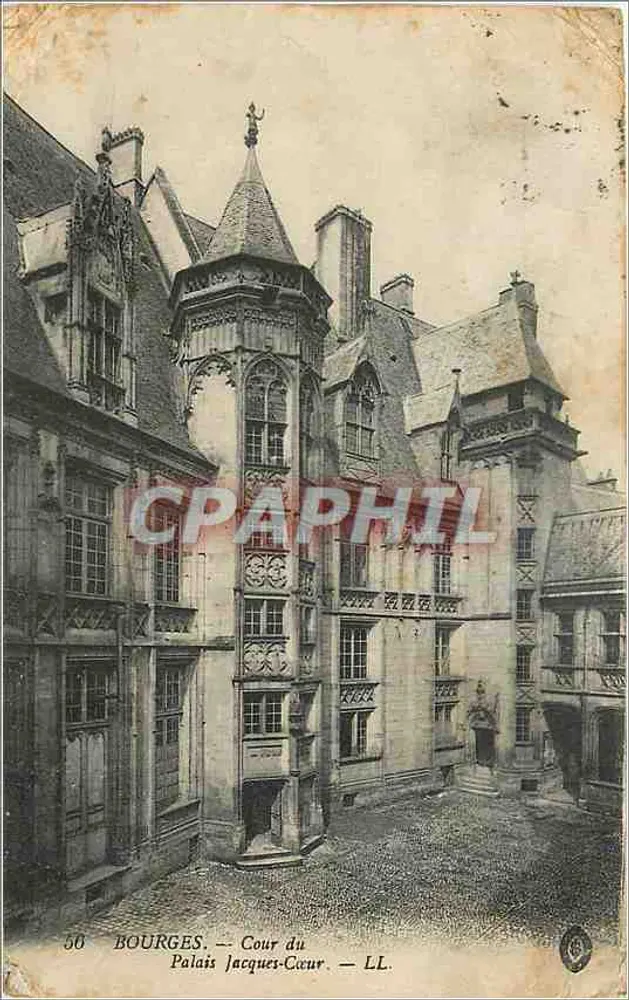 Bourges — Cour do Palácio Jacques-Cœur — LL. n°50 - Frente