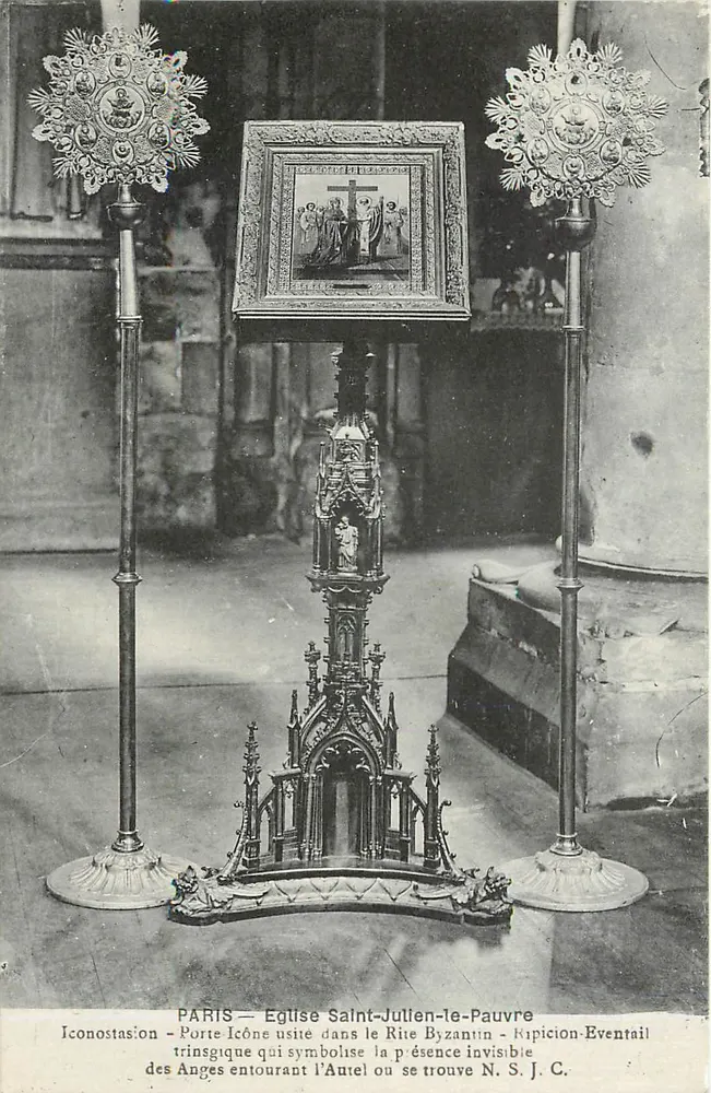 Paris — Kirche Saint-Julien-le-Pauvre — Ikonostase im byzantinischen Ritus - Vorderseite