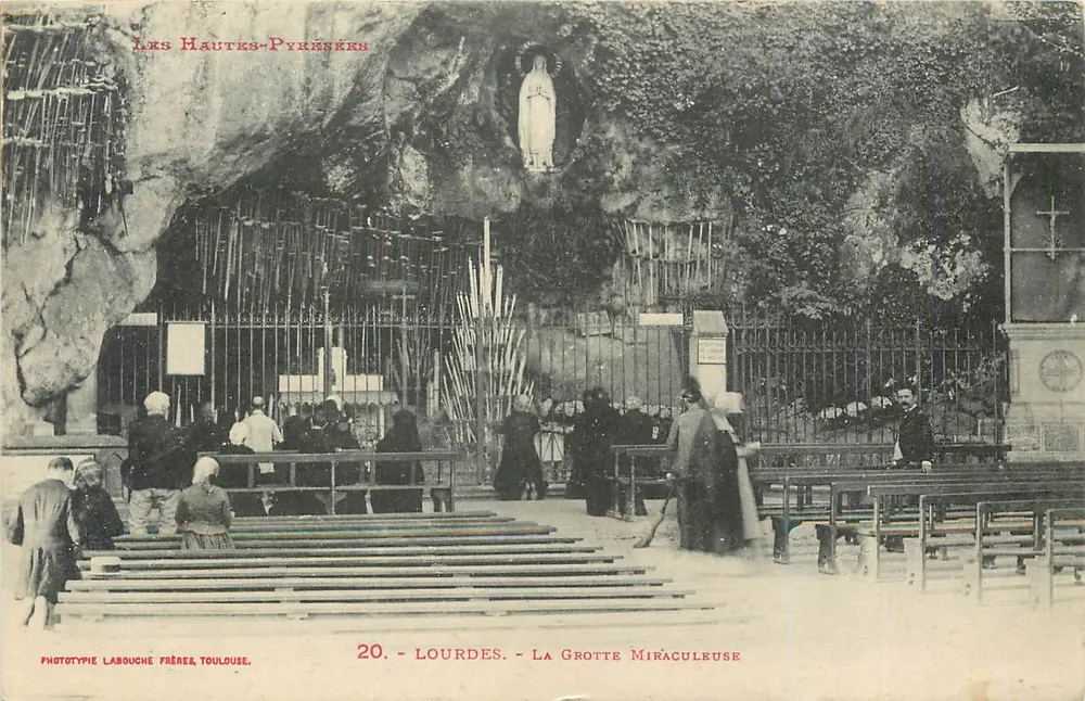 Lourdes - A Gruta Milagrosa — Fototipia Labouche Frères, Toulouse, n°20 - Frente