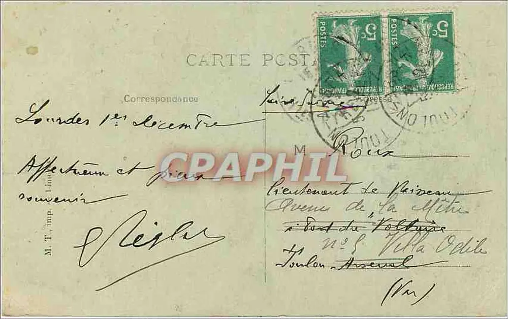 Lourdes - A Basílica — As Pirineus, editor desconhecido, n°2 - Verso