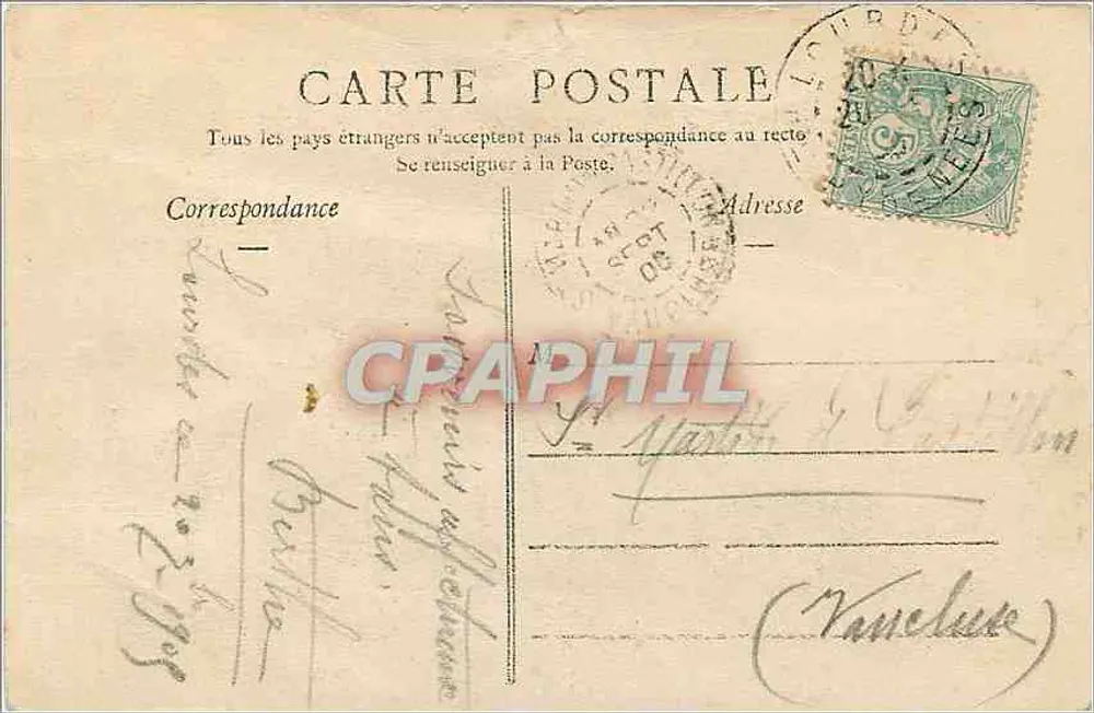 Lourdes — Vista geral — Chron phot.-édit. Paris - Verso