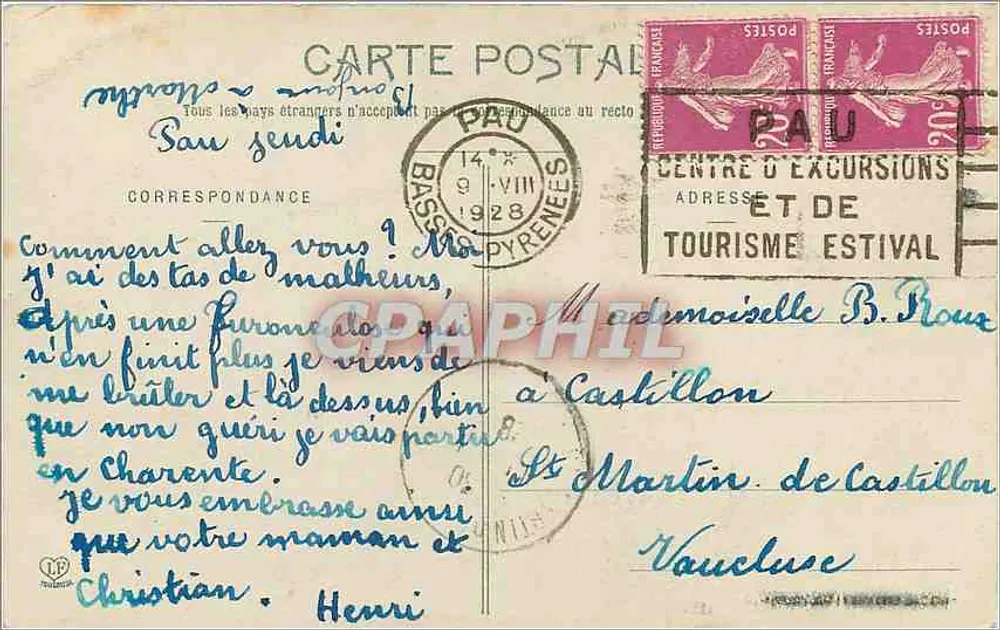 Gavarnie - Brecha de Roland - Espelho Espanhol — Altos-Pirineus — Fototipia Labouche, Toulouse, n°955 - Verso