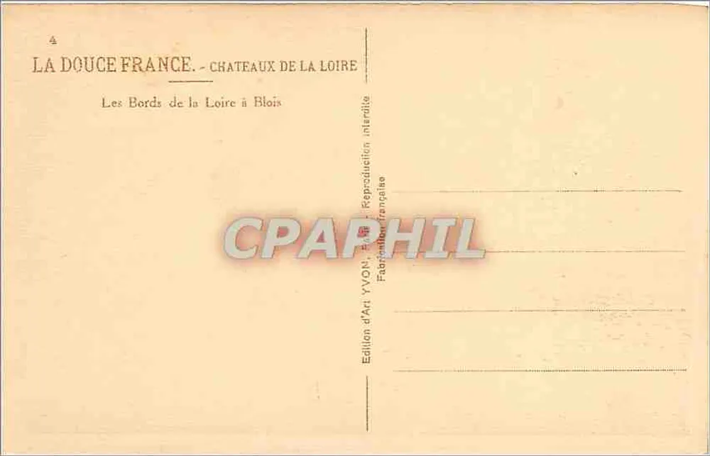Die Ufer der Loire in Blois — Édition d'Art YVON - Rückseite