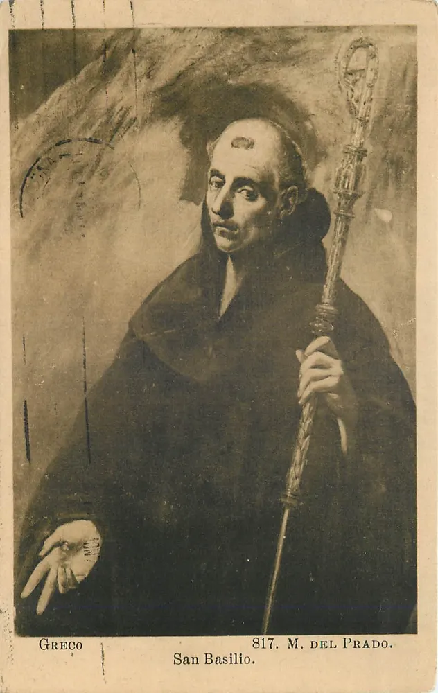 San Basilio — pintura de Greco — Museu do Prado, n°817 - Frente