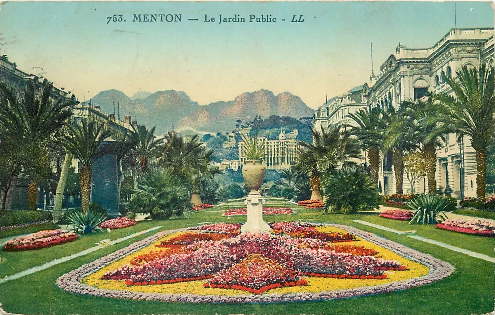 Menton — O Jardim Público — LL - Frente