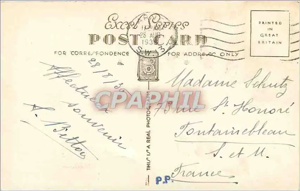 Westminster Abbey, Westfront, Londen — Antieke ansichtkaart Excel Copies n°86 - Achterkant
