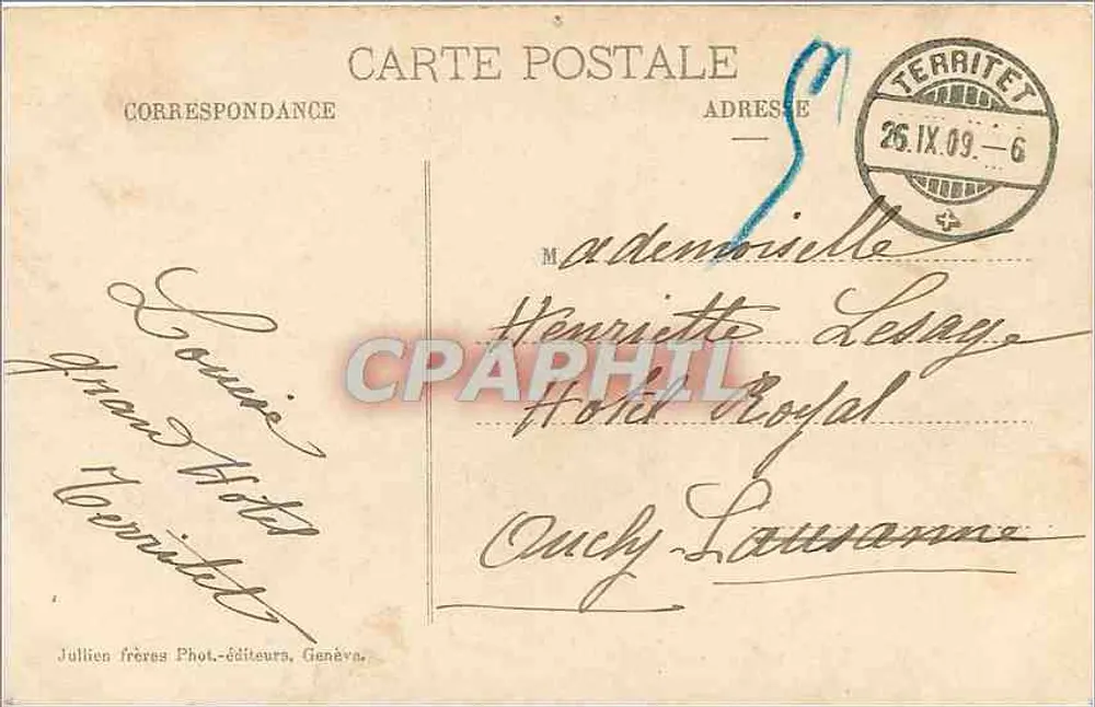 Genebra — O Porto — J.J. 2393 A - Verso