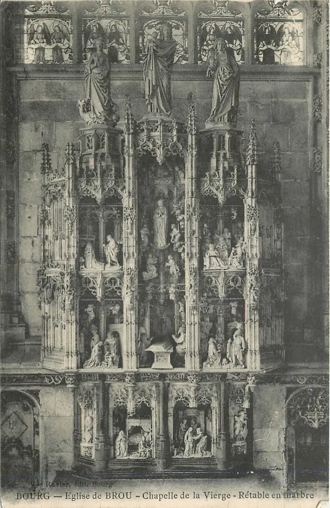 Bourg — Kirche von Brou - Kapelle der Jungfrau - Marmorretabel - Vorderseite