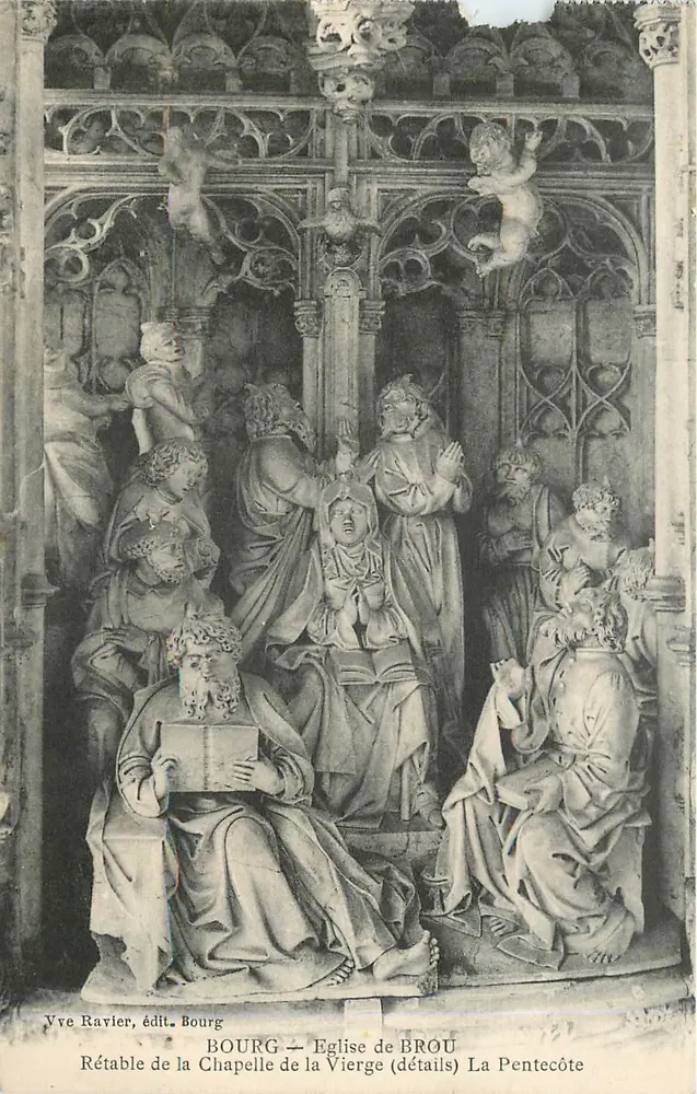 Bourg — Kirche von Brou — Retabel der Kapelle der Jungfrau (Details) — Yve Rayvier, Verlag Bourg - Vorderseite