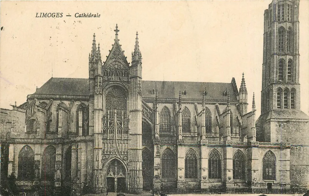 Limoges — Catedral — Th. Pinaud, fotógrafo, Limoges - Frente