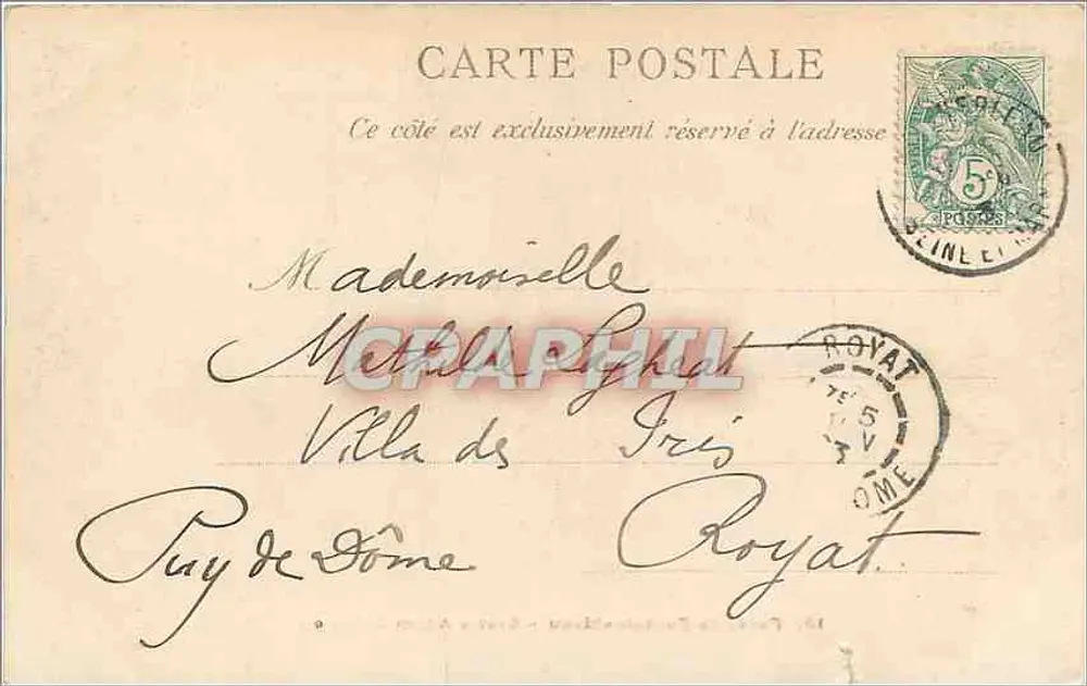 Grotte Adam Salomon — Forêt de Fontainebleau — Éditeur Bonjou - Verso