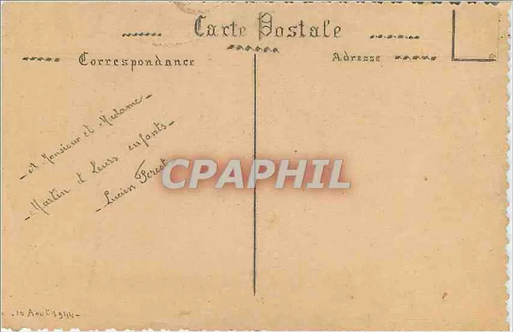 A Basílica do Sagrado Coração — vista à noite — Ville Evrards, primeiro quartel, agosto de 1914 - Verso