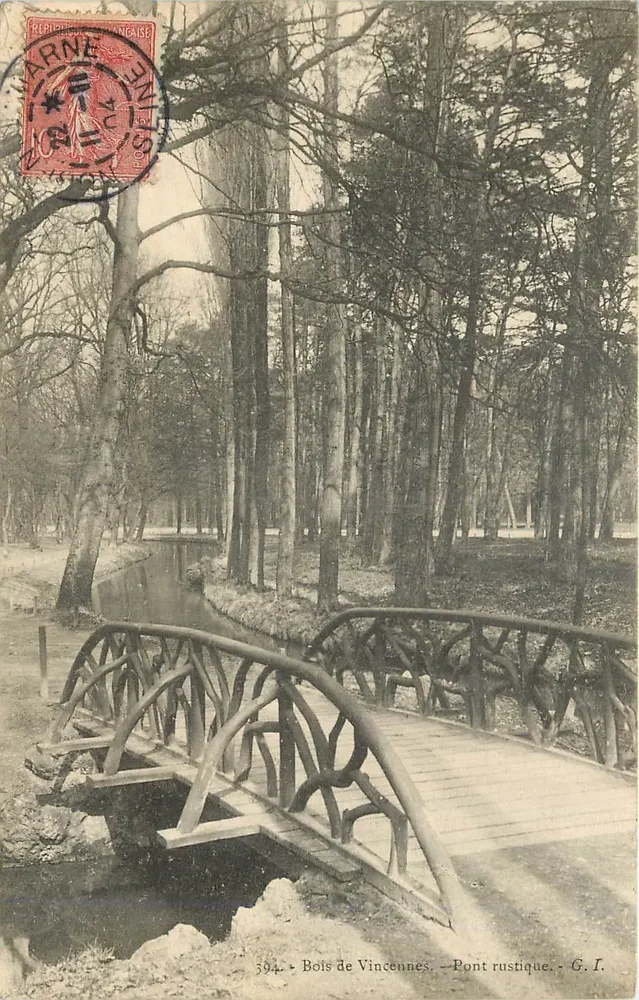Bois de Vincennes — Ponte rústica — G. I. - Frente