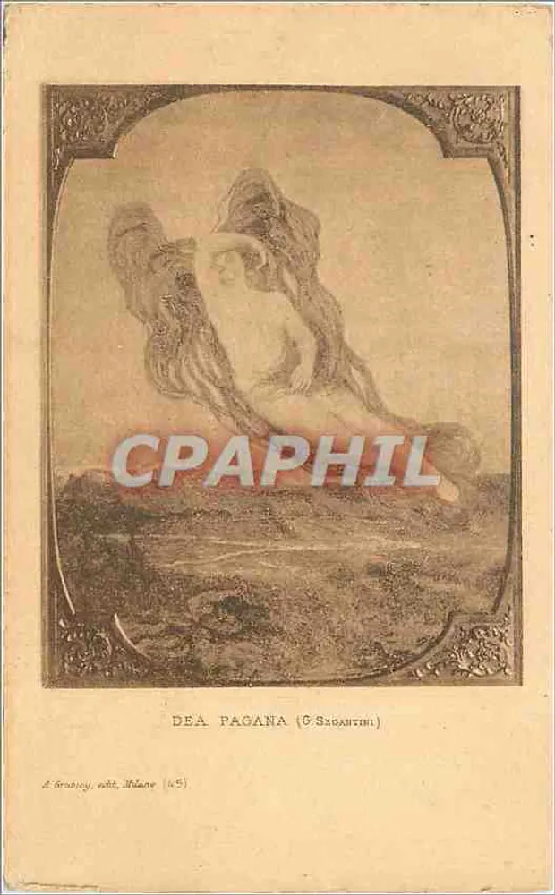 Deusa Págana — gravura de G. Saganthun — edit. A. Grubrey, Milão (nº5) - Frente