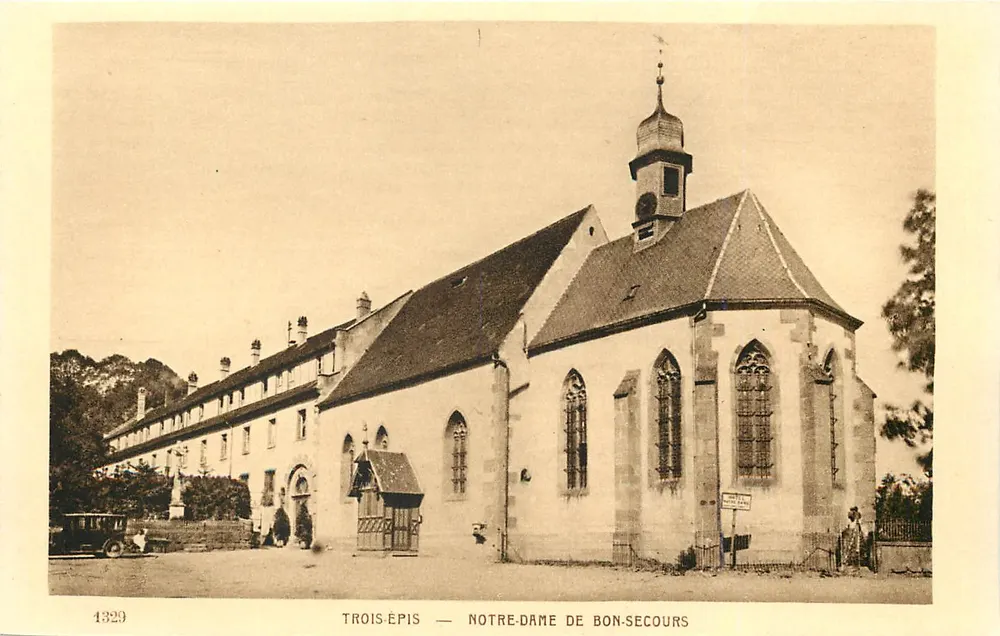 Trois-Épis — Kerk van Notre-Dame de Bon-Secours — uitgever Braun & Cie, H.-Rhina - Voorkant