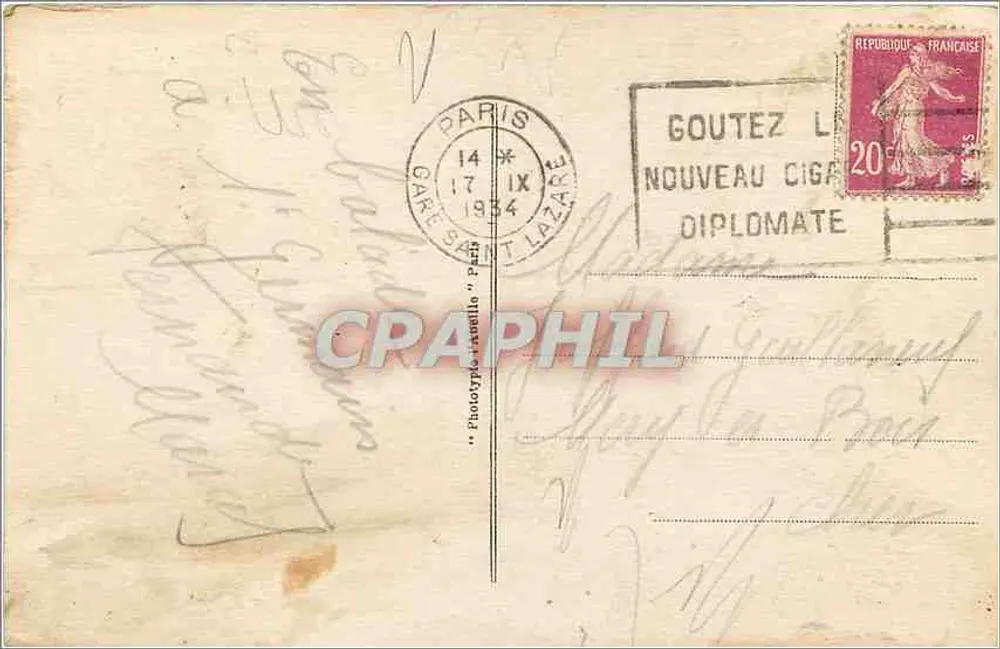Saint-Germain-en-Laye — Rond-Point de la Terrasse, Le Rosarium et les Escaliers Henri II — éditeur non identifié, n° 85 - Verso
