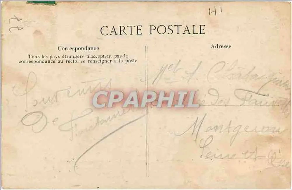 Palais de FONTAINEBLEAU — Fac-simile de l'Abdication de Napoléon Ier — Éditeur E.D. n°276 - Verso