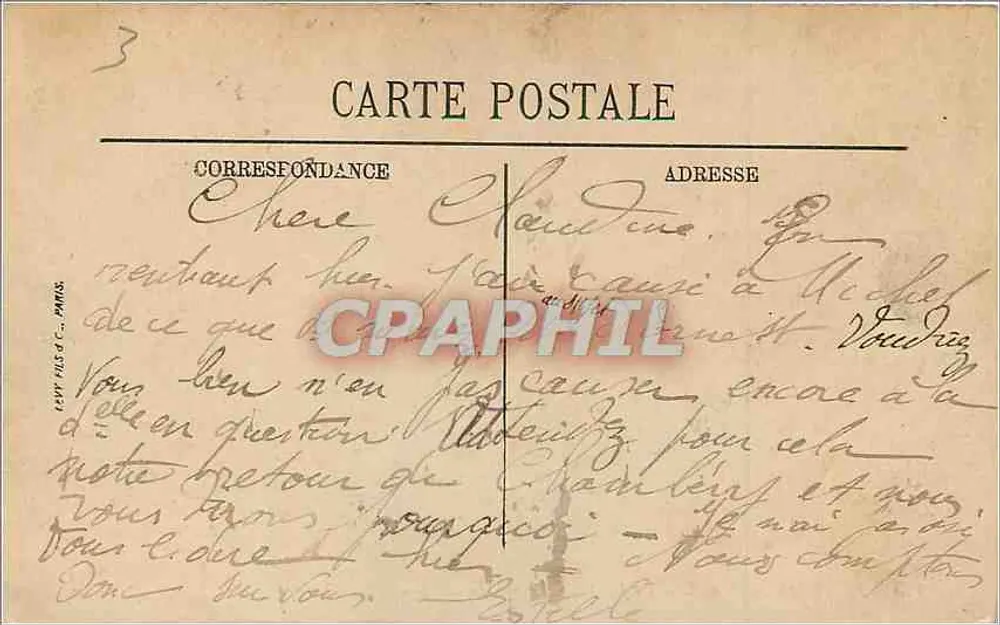 Fontainebleau — A Floresta — O Esfinge dos Druidas — LL - Verso
