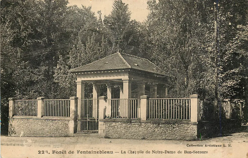 Forêt de Fontainebleau — Die Kapelle Notre-Dame de Bon-Secours — Künstlerkollektion L. M. - Vorderseite