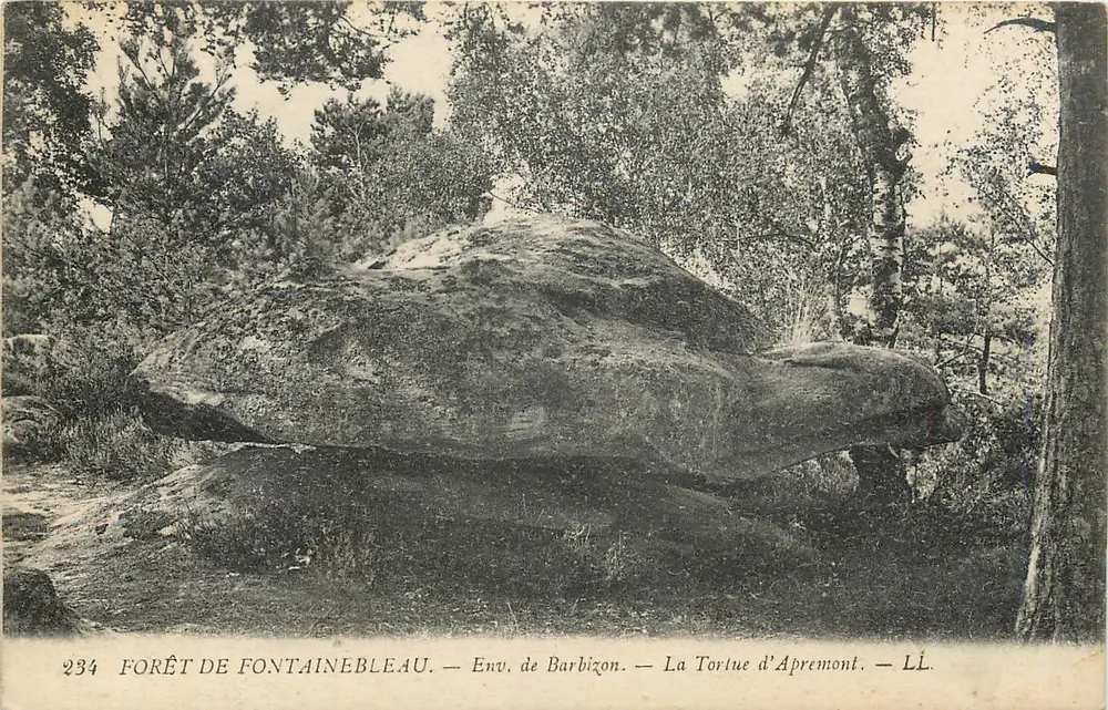 Wald von Fontainebleau — Umgebung von Barbizon — La Tortue d’Apremont — LL - Vorderseite