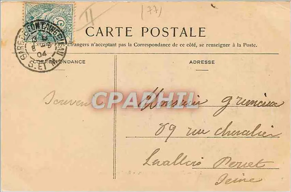 Fontainebleau-Avon — Rocher d'Avon — A. Siron, editor, Barhazon (S.-et-M.) - Verso